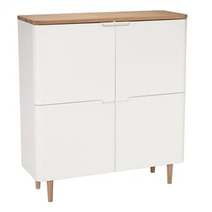 Gabinete de almacenamiento Ebbe Gehl para John Lewis Mira, blanco/roble ENVĂŤO GRATUITO - Imagen 1 de 5