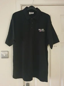 Polo nera uomo taglia L top 'Cue Craft' biliardo piscina logo ricamato - Foto 1 di 4