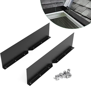 2 Pcs Gutter Valley Splash Guards Roof Rain Diverter,Aluminum Rain Diverter Roof - Picture 1 of 9