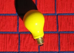new 25w BUG yellow A19 sign 130V Party LIGHT BULB 25 WATT EXTRAS ship for 7¢* - Picture 1 of 3