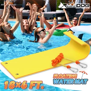 Tappetino galleggiante giallo 18 x 6 piedi enorme letto salotto piscina 3 strati tappetino galleggiante in schiuma XPE - Foto 1 di 11