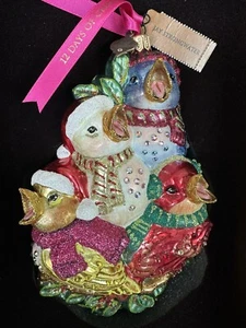 New In Box Jay Strongwater 4 Calling Birds Christmas Ornament  - Picture 1 of 3