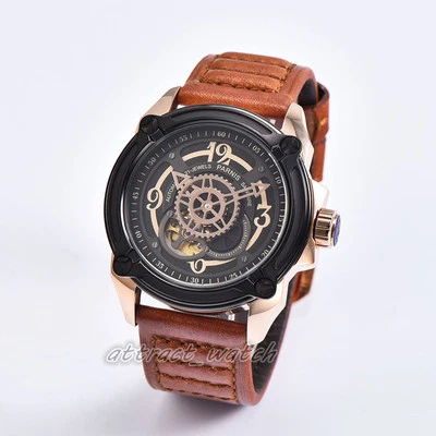 44mm Parnis Miyota Automatic Movement Sapphire Glass Men's Watch Rose Gold Case - Image 1 of 4