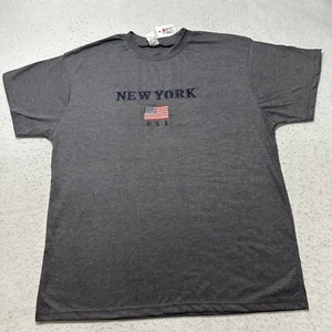 Matrix NY I Love New York Men's XL Short Sleeve Gray Embroidered Graphic T Shirt - Picture 1 of 12