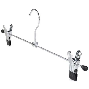 The Hanger Store™ großer Metallclipbügel für Hosen und Röcke, 40 cm, chrom - Bild 1 von 7