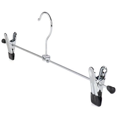 The Hanger Store™ großer Metallclipbügel für Hosen und Röcke, 40 cm, chrom - Bild 1 von 4