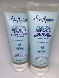 SheaMoisture Coconut & Cactus Water Quench & Refresh Body Scrub 6 oz, Lot of 2 - Picture 1 of 5