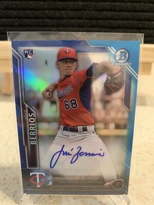 2016 Bowman Chrome Blue Refractor /150 Jose Berrios #BCAR-JBE Rookie Auto RC