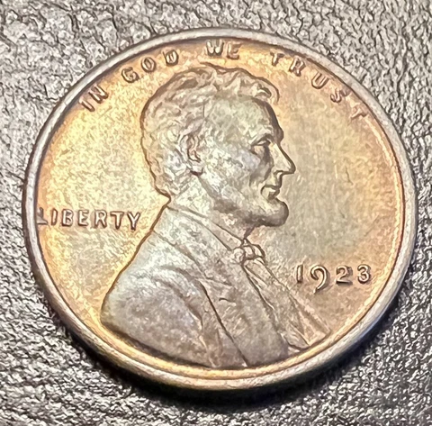 1923 Lincoln Wheat Cent AU+ Red Brown LC3 Cover