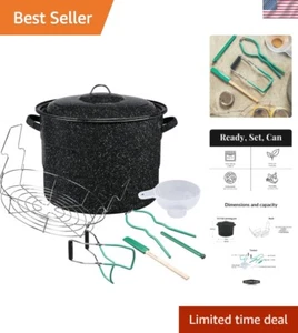 8 Piece Enamelware Water bath canning Pot with Canning kit and Rack. Canning ... - Picture 1 of 8