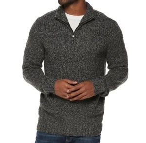 Method Men's Long Sleeve Quarter Zip Knit Sweater XL Dark Gray MSRP $ 70 - Picture 1 of 8
