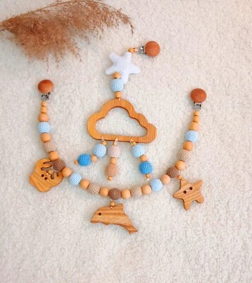 Cochecito Guirnalda Juguete Bebé Móvil Crochet Cochecito Juguetes Hecho a Mano Baby Shower Regalo Foto 1 de 4