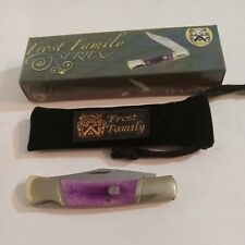 Frost Family Series Pocket Knife FF100PSB Purple/bag And Box