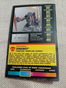 Transformers Beast Wars Dinobot Instructions And Tech Spec Maximal - Picture 1 of 3
