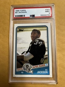 1988 Topps Bo Jackson #327 Los Angeles Raiders Rookie RC PSA 9 MINT - Picture 1 of 2