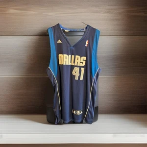 Dallas Mavericks Dirk Nowitzki #41 Adidas NBA Jersey Length +2 SZ 48 Swingman - Picture 1 of 11