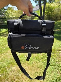 Official Sega Dreamcast Carrying Case Travel Bag /w Strap Black Original