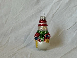 Figur Christbaumschmuck Schneemann Glas Bunt Alt Kugel - Bild 1 von 3