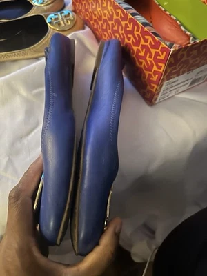 Tory Burch Leather Chelsea Benton Ballet Flats Royal Navy Blue Women’s US 11 M - Image 1 of 3