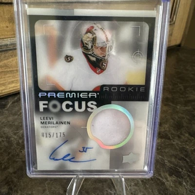 2024 Upper Deck Premier Leevi Merilainen Focus Rookie Auto Patch RPA /175 PFR-LM - Image 1 of 2