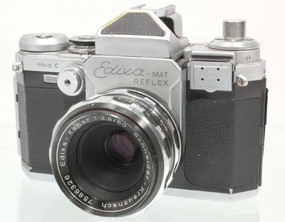 Wirgin Edixa Mat Reflex Mod.C SLR Kamera + Edixa-Xenar 2,8/50mm Objektiv - 65211 - Bild 1 von 4