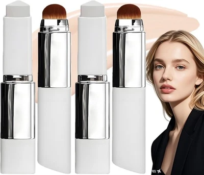 NBOFOL 2pcs Color Changing Foundation Stick,Korean Foundation for Mature Skin with Bru