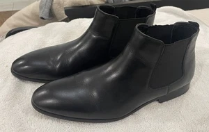 SCHÖN! Moretti Black Label Herren Chelsea Stiefel Gr. 12 D Leder Elegant Schuhe - Bild 1 von 9