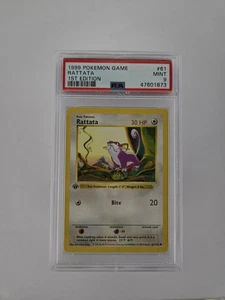 1999 POKEMON BASE SET 1ST EDITION #61 RATTATA PSA 9 - Picture 1 of 2
