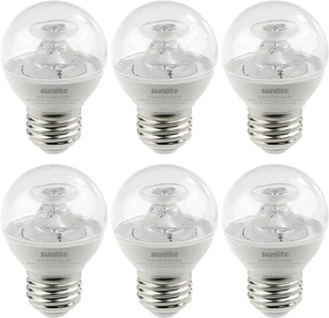LED G16 Decorative Clear Globe Light 7W, 60W, 500LM, E26 Base, 120V, 3000K, 6PK - Picture 1 of 1