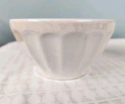 Anthropologie Lustre Latte Cereal Bowl Ivory Cream White - Image 1 of 4