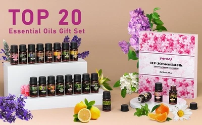 COPOWER Ätherische Öle Set 20er 10ml Naturrein Öl Aromatherapie Duftöl für Diffuser DIY