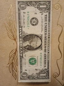 Double Printed Star Note From 2013 One Dollar Bill - Picture 1 of 5