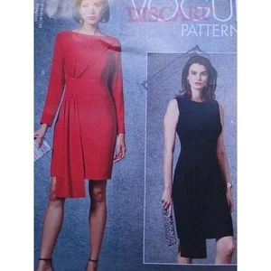 Sz 14-22 Sewing Pattern Above-Knee Dress w Drape, Bust 36-44" Vogue V1675 - Picture 1 of 8