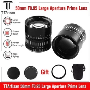 TTArtisan 50mm F0.95 APS-C Large Aperture Prime Lens for Canon Nikon Sony M4/3 - Imagen 1 de 10