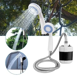 Akku Camping Dusche Brause Campingdusche Tauchpumpe Garten Hundedusche mit USB - Bild 1 von 4