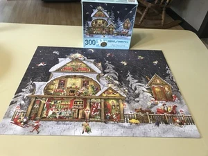 Bits and Pieces Santa's House Christmas Winter Scene 300 Pc Puzzle 100% Complete - Picture 1 of 1