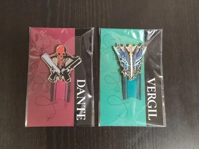 Capcom Emblem Brooch DMC5 Dante Vergil 2pc Set Collectible Pin Badges - Image 1 of 4