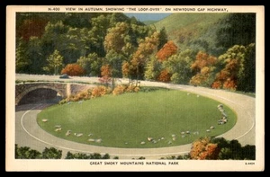 Postcard The Loop-Over on Newfound Gap Highway, Great Smoky Mountains Nat. Park - Picture 1 of 2