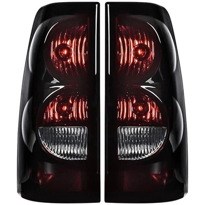 Tail lights for 1999-2007 chevy silverado; GMC sierra；Dark Red Lens；NO bulbs Foto 1 de 4