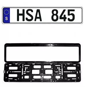 New Sweden/Swedish EEC European Front License Plate (Random) & Mounting Frame - Picture 1 of 1