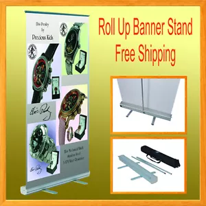 Retractable Roll Up Banner Stand Trade Show 31.5" x 80" Stand Hardware - Picture 1 of 5