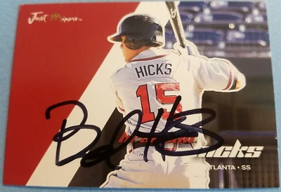Brandon Hicks Atlanta Braves 2008 Just Minors #33 Autographed Baseball Card  - Image 1 of 2