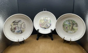 Parka-Life Bone China Set Of 3 Bunny Rabbit Bowls with Different Scenes - Picture 1 of 16