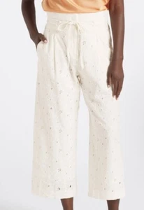 Club Monaco Anreannah Hose creme Paperbag kurz geschnitten weites Bein Größe 6 neu mit Etikett $ 289 - Bild 1 von 17