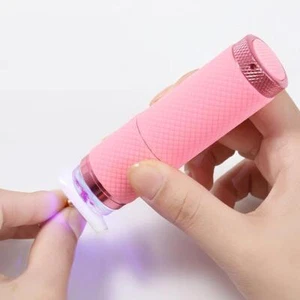 Nail Art Silicone Handheld Lamp Mini UV Gel Fast Dry Beauty Flashligh* R4N7 M7S2 - Picture 1 of 12