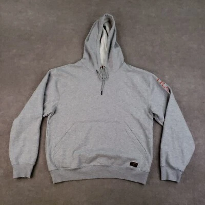 Sudadera con Capucha Dickies Traeger Para Hombre Grande Gris Jaspeado Manga Logo Camping Parrilla Foto 1 de 4