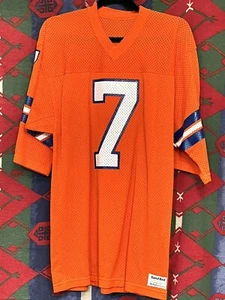 Vintage John Elway #7 Medalist Sand Knit Throwback Jersey Denver Broncos Medium - Picture 1 of 8