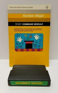 NUMBER MAGIC Texas Instruments Solid State Cartridge w/ Manual PHM 3004 1982 - Picture 1 of 5