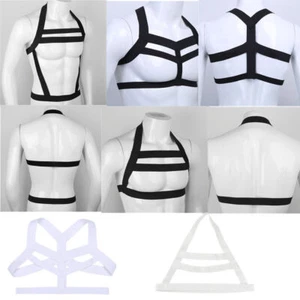 Chest Body Strap Mount Harness Elastic Adjustable Belt Men's Lingerie Costume - Picture 1 of 25
