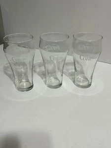 Coca Cola 3er Set Gläser 6" groß Ersatz Set Vintage Becher Cola - Bild 1 von 1